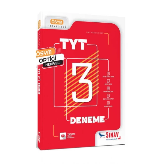 Sınav Yayınları TYT Tamamı Video Çözümlü 3 Deneme