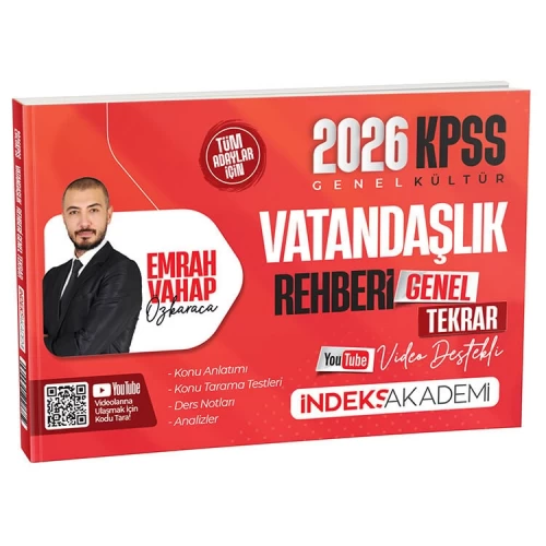 İndeks Akademi 2026 KPSS Vatandaşlık Rehberi Video Destekli Genel Tekrar İndeks Akademi 2026 KPSS Vatandaşlık Rehberi Video Destekli Genel Tekrar