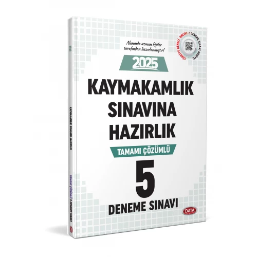 2025 Kaymakamlık Sınavına Hazırlık Tamamı Çözümlü 5 Deneme Sınavı Data Yayınları