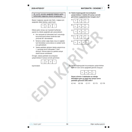 Edu Kariyer Mert Hoca 2026 KPSS Matematik 10'lu Branş Deneme Tamamı Çözümlü