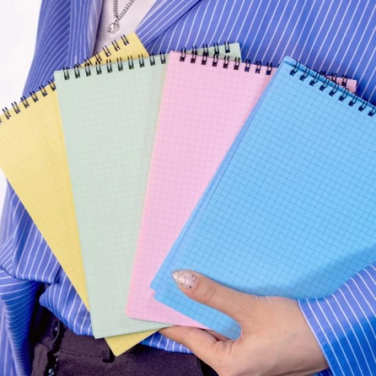 Dream Notes Üst Spiralli 4 Farklı Renk Kareli A5 Defter Seti