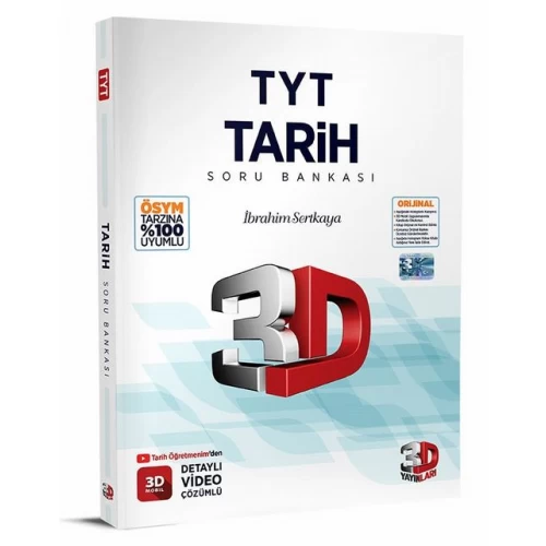 TYT Tarih Soru Bankası Tamamı Video Çözümlü 3D Yayınları 