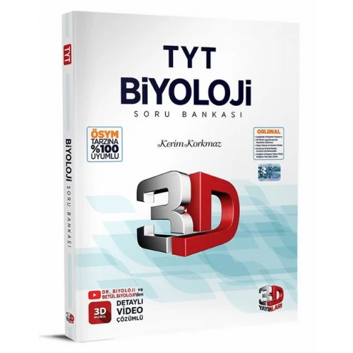 TYT Biyoloji Soru Bankası Tamamı Video Çözümlü 3D Yayınları 