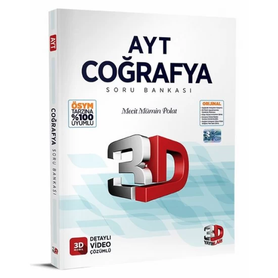 AYT Coğrafya Soru Bankası 3D Yayınları