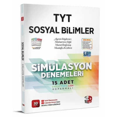 TYT Sosyal Bilimler Simülasyon Denemeleri 3D Yayınları	