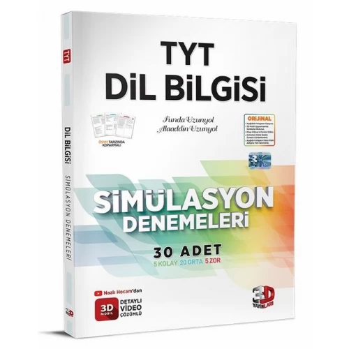 TYT Dil Bilgisi Simülasyon Denemeleri 3D Yayınları	