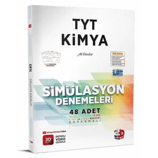 TYT Kimya Simülasyon Denemeleri 3D Yayınları