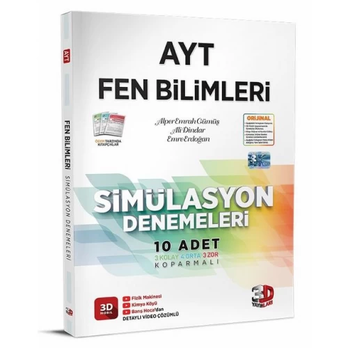 AYT Fen Bilimleri Simülasyon Denemeleri 3D Yayınları
