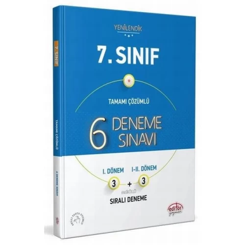 7. Sınıf Tamamı Çözümlü 6 Fasiküllü Deneme Sınavı Editör Yayınları