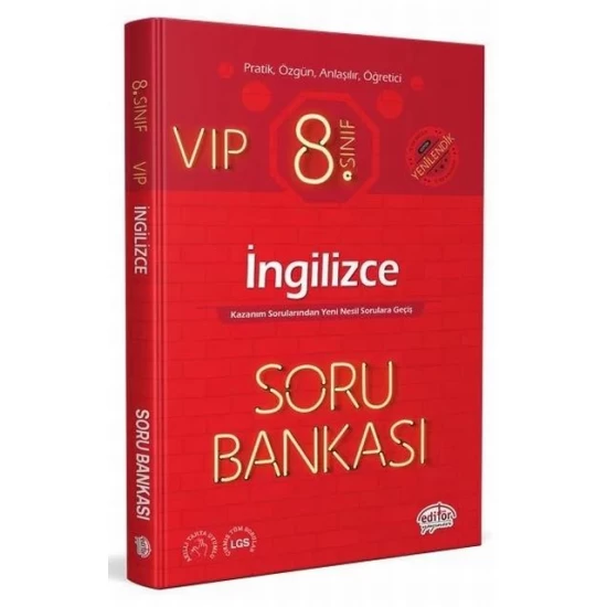 8. Sınıf VIP İngilizce Soru Bankası Editör Yayınları