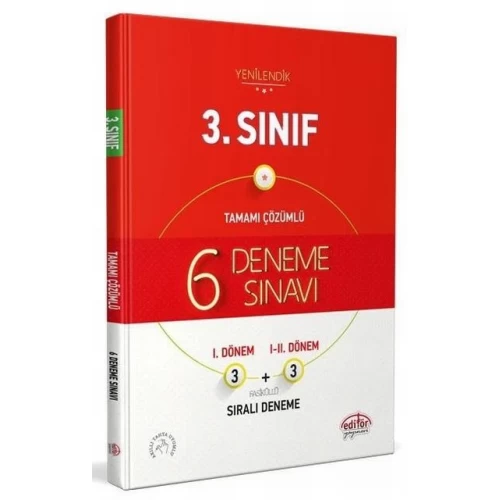 3. Sınıf Tamamı Çözümlü 6 Fasiküllü Deneme Sınavı Editör Yayınları