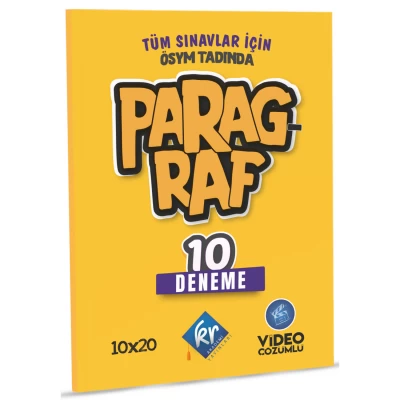 Tüm Sınavlar için Paragraf 10 Deneme Video Çözümlü KR Akademi Yayınları