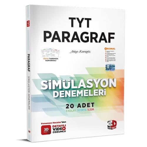 TYT Paragraf Simülasyon Denemeleri 3D Yayınları	