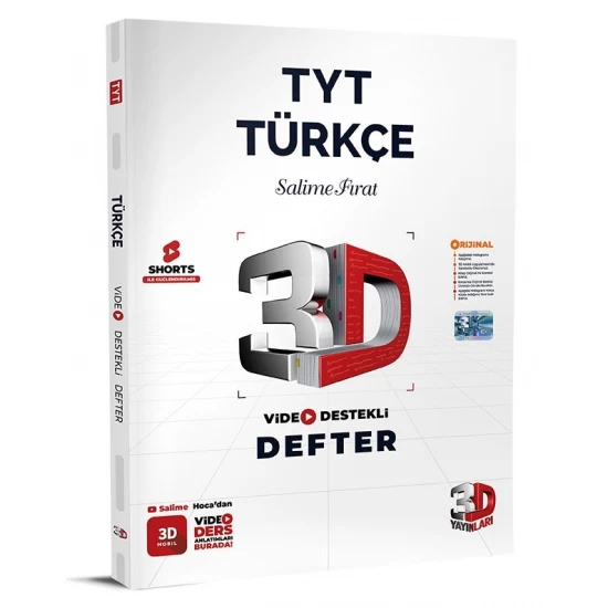 TYT Türkçe Video Destekli Defter 3D Yayınları