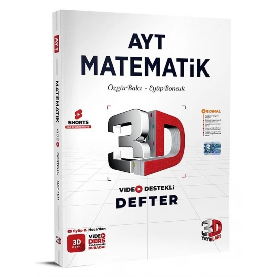 AYT Matematik Video Destekli Defter 3D Yayınları