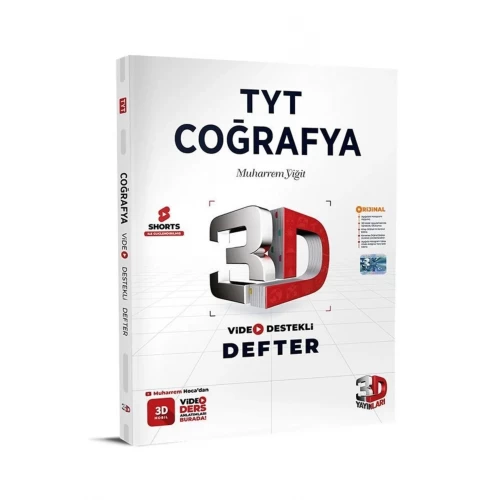 TYT Coğrafya Video Destekli Defter 3D Yayınları TYT Coğrafya Video Destekli Defter 3D Yayınları