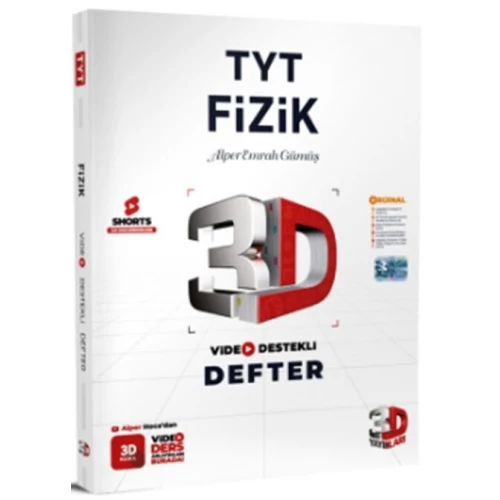 TYT Fizik Video Destekli Defter 3D Yayınları TYT Fizik Video Destekli Defter 3D Yayınları