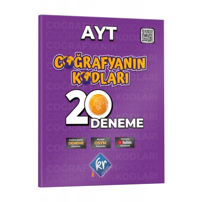 Coğrafyanın Kodları AYT Coğrafya Çözümlü 20 Deneme KR Akademi Yayınları