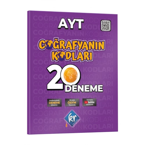 Coğrafyanın Kodları AYT Coğrafya Çözümlü 20 Deneme KR Akademi Yayınları