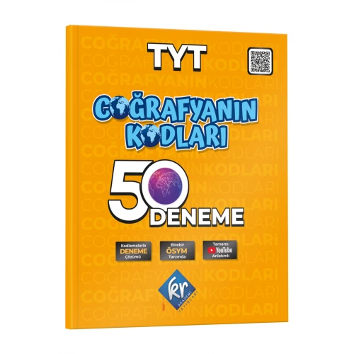 Coğrafyanın Kodları TYT Coğrafya Çözümlü 50 Deneme KR Akademi Yayınları