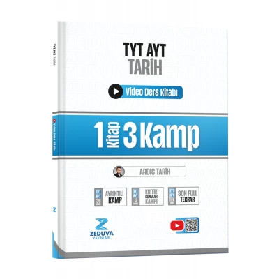 Zeduva Yayınları Soner Ardıç Tarih TYT-AYT Tarih 1 Kitap 3 Kamp Video Ders Kitabı