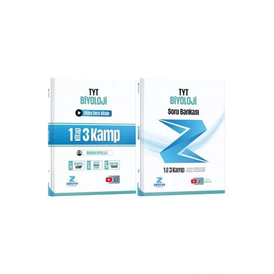 Zeduva Yayınları Biosem TYT Biyoloji 1 Kitap 3 Kamp Video Ders Kitabı ve Soru Bankası Seti