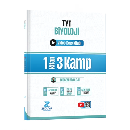 Zeduva Yayınları Biosem TYT Biyoloji 1 Kitap 3 Kamp Video Ders Kitabı