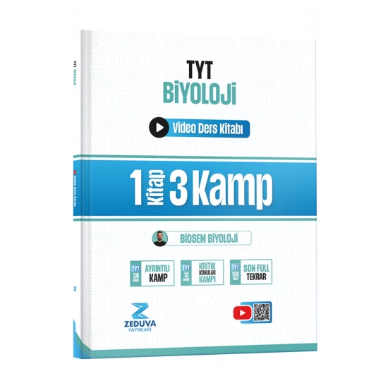 Zeduva Yayınları Biosem TYT Biyoloji 1 Kitap 3 Kamp Video Ders Kitabı
