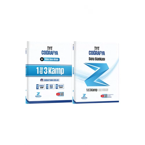 Zeduva Yayınları Coğrafyanın Kodları TYT Coğrafya 1 Kitap 3 Kamp Video Ders Kitabı ve Soru Bankası Seti