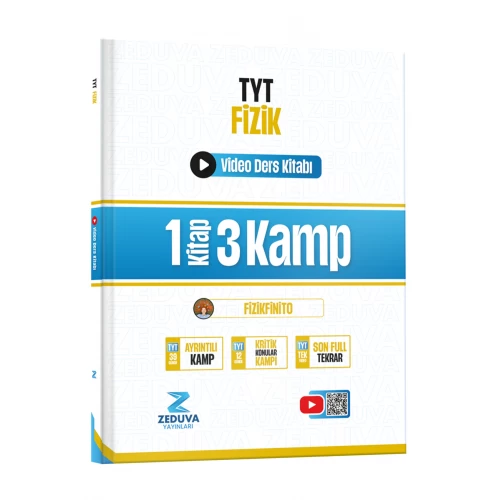 Zeduva Yayınları Fizikfinito TYT Fizik 1 Kitap 3 Kamp Video Ders Kitabı