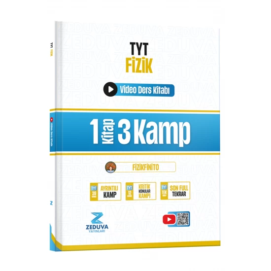 Zeduva Yayınları Fizikfinito TYT Fizik 1 Kitap 3 Kamp Video Ders Kitabı