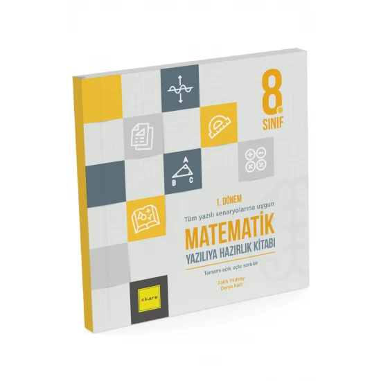 Kare Yayınları 8. Sınıf LGS 1. Dönem Matematik Yazılıya Hazırlık Kitabı