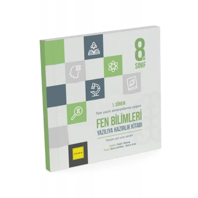 Kare Yayınları 8. Sınıf LGS 1. Dönem Fen Bilimleri Yazılıya Hazırlık Kitabı