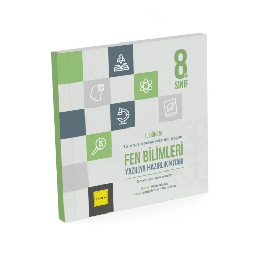 Kare Yayınları 8. Sınıf LGS 1. Dönem Fen Bilimleri Yazılıya Hazırlık Kitabı
