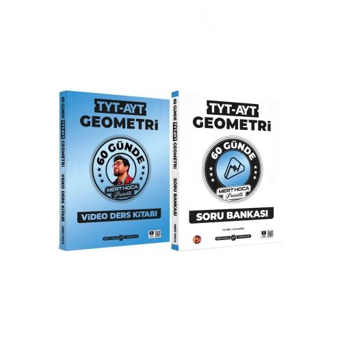 2027 60 Günde TYT-AYT Geometri Video Ders Kitabı & Soru Bankası Seti Mert Hoca
