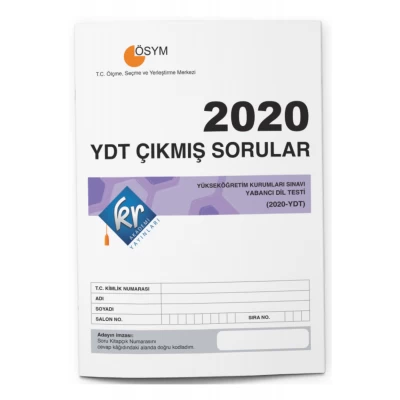 2020 YDT Çıkmış Sorular Tıpkı Basım Kitapçığı KR Akademi Yayınları