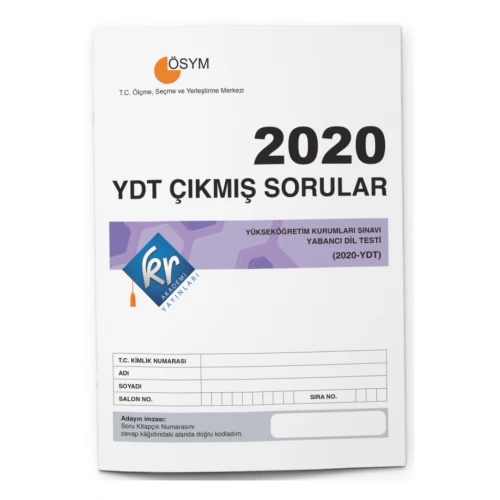 2020 YDT Çıkmış Sorular Tıpkı Basım Kitapçığı KR Akademi Yayınları