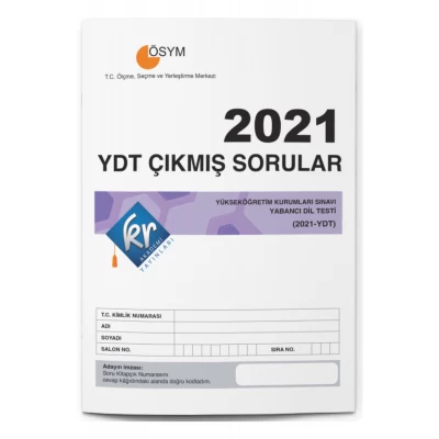 2021 YDT Çıkmış Sorular Tıpkı Basım Kitapçığı KR Akademi Yayınları
