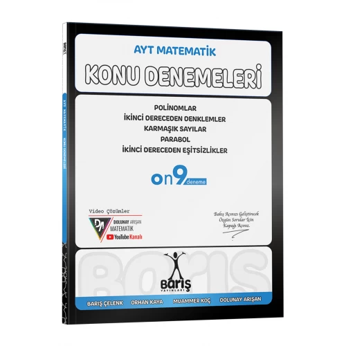 Barış Yayınları AYT Matematik Polinomlar İkinci Dereceden Denklemler - Eşitsizlikler Karmaşık Sayılar Parabol Konu Denemeleri 