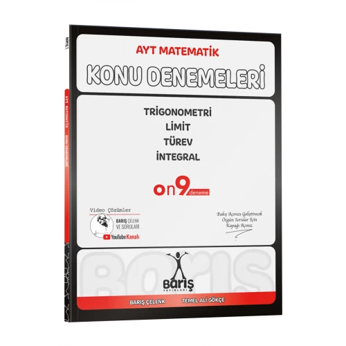 Barış Yayınları AYT Matematik Trigonometri Limit Türev İntegral Konu Denemeleri