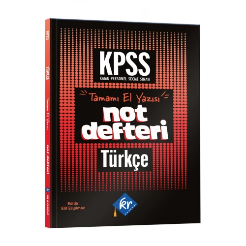 2026 Önlisans - Lise KPSS Türkçe Konu Anlatımlı Not Defteri KR Akademi Yayınları