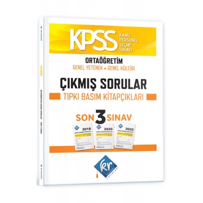 KPSS Ortaöğretim Genel Yetenek Genel Kültür Çıkmış Sorular Son 3 Sınav Tıpkı Basım Fasikülleri KR Akademi Yayınları