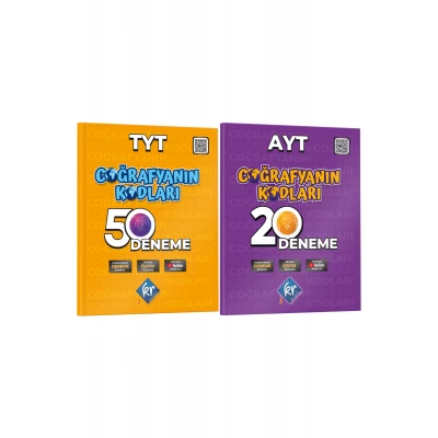 Coğrafyanın Kodları TYT-AYT Coğrafya Çözümlü 50+20 Deneme Seti KR Akademi Yayınları