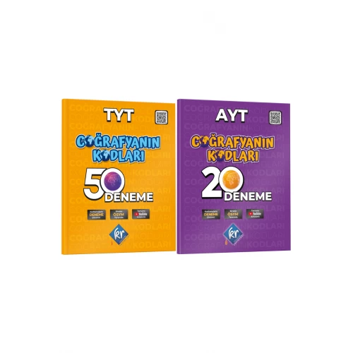 Coğrafyanın Kodları TYT-AYT Coğrafya Çözümlü 50+20 Deneme Seti KR Akademi Yayınları