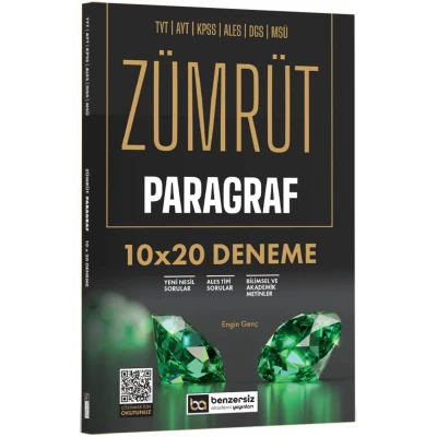 TYT AYT KPSS ALES DGS MSÜ Zümrüt Paragraf 10 x 20 Deneme Benzersiz Akademi Yayınları