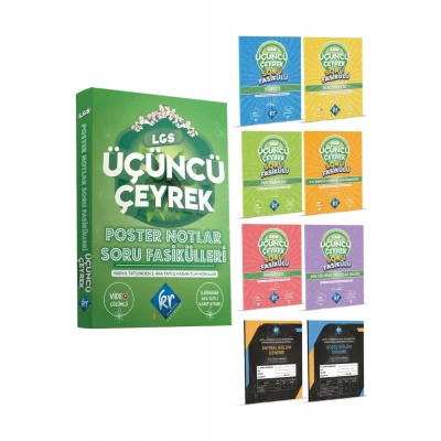 LGS Üçüncü Çeyrek Poster Notlar Soru Fasikülleri (3. Çeyrek) KR Akademi Yayınları