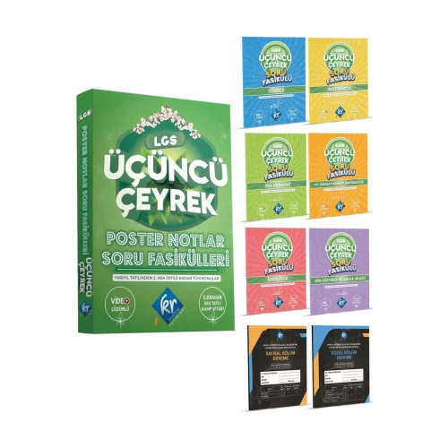 LGS Üçüncü Çeyrek Poster Notlar Soru Fasikülleri (3. Çeyrek) KR Akademi Yayınları