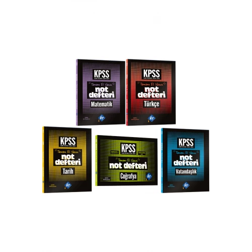 2026 Önlisans- Lise KPSS Konu Anlatımlı Not Defteri Seti KR Akademi Yayınları