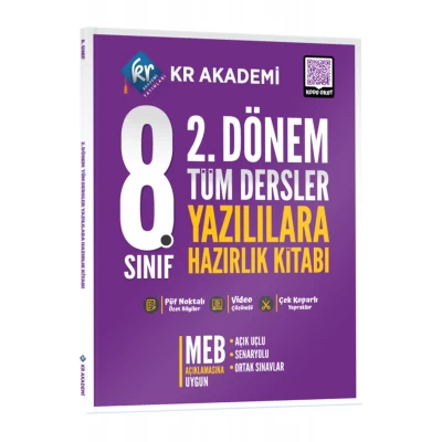 8. Sınıf 2. Dönem Tüm Dersler Yazılılara Hazırlık Kitabı KR Akademi Yayınları 8. Sınıf 2. Dönem Tüm Dersler Yazılılara Hazırlık Kitabı KR Akademi Yayınları