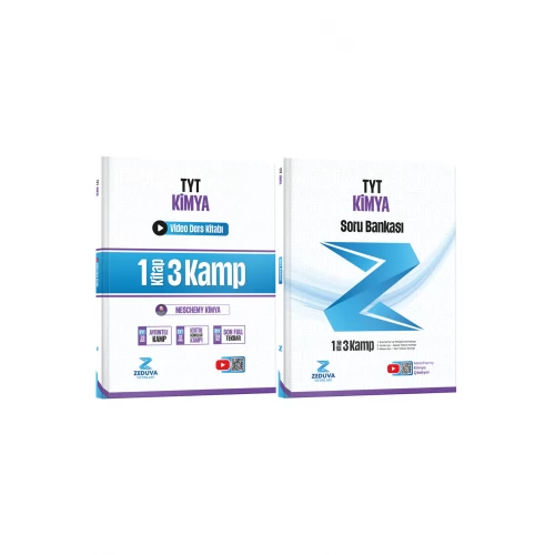 Zeduva Yayınları Meschemy Kimya TYT Kimya 1 Kitap 3 Kamp Video Ders Kitabı ve Soru Bankası Seti
